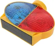 ULTECHNOVO Solar Powered Barricade Light Dual Sided LED Traffic Lamp Road for Construction Zones Easy Installation Reliable Visibility