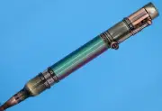 Steampunk Bolt Action Pen Antique Rose Copper & Bronze - Rose Red/Sky Blue/Green