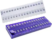 AM PM 31 Day Once-a Day Monthly Pill Planner Organizers - Large Compartment Pill Boxes Store Medications for Entire Month Plus Compartment for Extra Pills (AM/PM) (Am/Pm Clear & Purple)