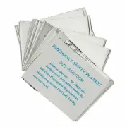 Emergency Mylar Thermal Blanket, Foil Rescue Survival Blanket - SILVER