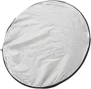 5 in 1 Photography Reflector Collapsible Light Reflector with Carrying Case, Portable Round Multi Disc Lighting Reflector for Studio Photography, Translucent Silver Gold White