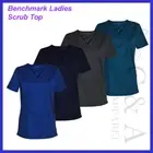 Benchmark Ladies V Neck Scrubs Top With Permanent Anti-microbial Protection New