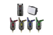 Carp Fishing Alarm Set Wireless Fishing Bite Alarm Indicator LED Fishing Receiver Sound Alert Kit (JY-73-4D)