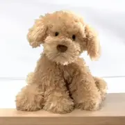 NEW Pottery Barn Kids Brown Puppy Dog Toy Stuffed Animal Fuzzy Plushie Toy - 10"