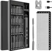 Mini Electric Screwdriver Set 70 in 1 Precision Power Screwdriver Cordless with 64 Precision Bits and 4 LED Lights for Phone Camera Laptop Watch