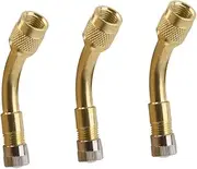 LIFKOME 3pcs 135 135 Degree Adaptor Universal Fitment Metal Bar Stem Extender Valve