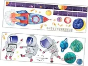 UPKOCH 1Set Removable Height Chart Decal for Astronaut Pattern Sticker for Decor for Bedrooms Nurseries and Playrooms Durable Easy to Apply