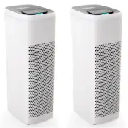 2 Pack Air Purifier For Home Large Room H13 True HEPA Washable Filter Smoke Pet