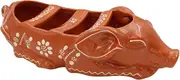 Traditional Portuguese Clay Terracotta Sleeping Pig Sausage Roaster, Made in Portugal Pottery