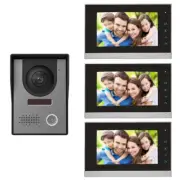 7" TFT Video Doorbell System1-3 Cameras Monitors Color Night Vision Adjustable