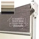 LUXURIOUS CUSTOMISED TEXTURED Day/Night Roller Blinds 60-210cm (W)x 210cm (D)
