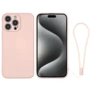 For iPhone 15 Pro Case, Soft Silicone Cover, Pink