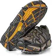 [Yaktrax] Walk Traction Cleats - 360-Degree Grip on Snow, Ice, & Multi-Terrain Surfaces - Elastic Outer Band w/Easy-On/Off Heel Tab & 1.2mm Zinc-Coated Steel Coils - Abrasion & Rust Resistant - Unisex
