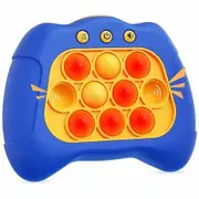 Light Up Bubble Pop Fidget Toy,Electronic Quick Push Game Console,Birthday Gifts for Age3+ Year Boys and Girls Pop Up Stress Toy,Concentration Fast Speed Puzzle Game for Family Party - Blue