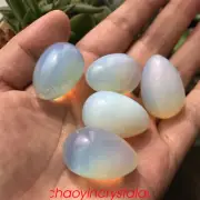 5pcs Opalite eggs quartz crystal mineral carved realistic decor reiki healing