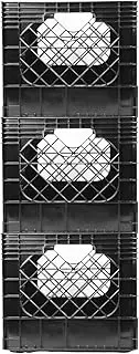 JEZERO Milk Crate for Household Storage, 20-Quart, 17" x 13" x 11”, 3-Pack