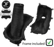 BLACK STITCH LEATHER AUTOMATIC GEAR +PLASTIC FRAME FOR FIAT 500 X CROSS 15-19 (for: Fiat)
