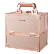 Makeup Train Case 10 Inch Travel Beauty Cosmetic Box Professional 4-trays Jew...