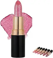 Diamond Glitter Lipstick, Diamond Lip Gloss Glitter Lipstick Waterproof, Shimmer Lip Blam, High Shine Shimmery Finish for Women (#c)