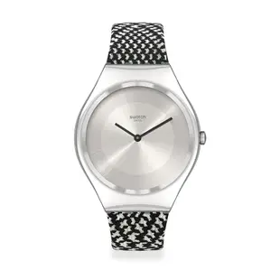 Swatch Skin Irony 超薄金屬系列手錶 IRONY BLACK N WHITE (38mm) 男錶 女錶