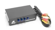 4 Way Switch Composite Video Switcher -Black- with RCA AV Cable