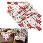 Embroidered Christmas Table Runner Tablecloth Dining Table Flag Xmas Home Decor