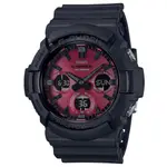 【CASIO】G-SHOCK 暗夜強悍三眼太陽能運動雙顯錶-黑X紅 (GAS-100AR-1A)