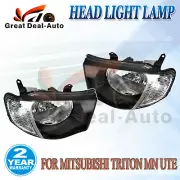 LH+RH Headlights Lamp PAIR For Mitsubishi Triton Ute MN GL GLX 2009-2015