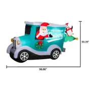 St. Nicks Overnight Delivery Truck Christmas Inflatable Santa