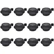 Outdoor Solar Fence Lamps 12 pcs LED Black vidaXL