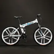 GT-730 Blue White Folding Mountain Bike