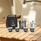 Lightweight Tea Set Stainless Steel Tea Ceremony Set for Backpacking Picnic