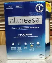 Allerease Bedbug Waterproof Allergy Protection Zippered Mattress Protector. TWIN