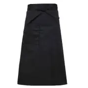 2Pcs Women Kitchen Antifouling Chef Apron for Hotel Restaurant Cooking Black half body