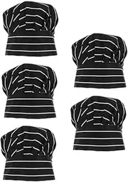 [BESPORTBLE] 5pcs Chef Hat for Women Men Cotton Chef Cap Comfortable and Breathable for Kitchen Cooks and Bakers