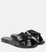 [Ferragamo] Ferragamo Leather slides UK 2 black