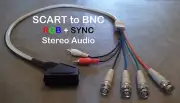 WOOKIEEWIN Female RGB SCART to 4 BNC + Audio Cable Sony PVM Genesis SNES Neo Geo