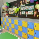 免運公司貨 開發票 ABS塑料小學生學校班級書包櫃獨立防水帶鎖 幼兒園儲物班級收納櫃