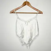 AVIAN LINGERIE Vintage Deadstock Handkerchief Cami Top Size Large Cottage Dainty