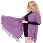 Mauve Solid Color Design Shawl Scarf Wrap Stole Throw Pashmina CJ Apparel *NEW*