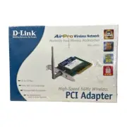 Vtg D-Link Air Pro DWL-A520 5GHz Wireless PCI Adapter New Old Stock