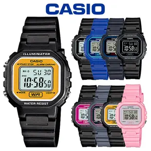 CASIO 卡西歐 LA-20WH 小巧方形多色選擇液晶顯示電子錶