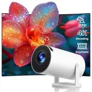 Mini Projector with WiFi and Bluetooth Portable Projector Full HD 4K Support ...