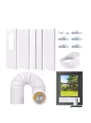 Portable Air Conditioner Window Vent Kit with 5.9” Exhaust Hose Adjustable Slid