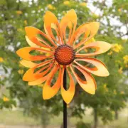 Floral Wind Spinner Kinetic Outdoor Patio Metal Lawn Yard Garden Art Decoration