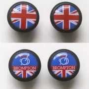 Handlebar Plugs for BROMPTON Union Jack Logo