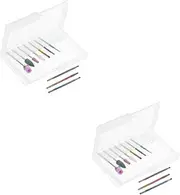 MERRYHAPY 2sets Manicure Nail Drill Bits for Acrylic Nails Cuticle Remover Drill Bit Set Nail Tools 10pcs*2