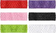 ZEYIYER 6 PCS Crochet Headbands for Women, Colourful Crochet Head Scarf Retro Knit Elastic Headbands, Soft Stretchy Headband for Parties Sports Activities