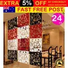 24 Panels Room Divider Screen Folding Hanging Screens Room Personalized Partitio