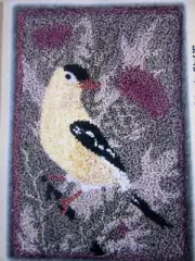 Crane Design GOLDFINCH & THISTLES mini Punch Needle Embroidery Pattern Fabric